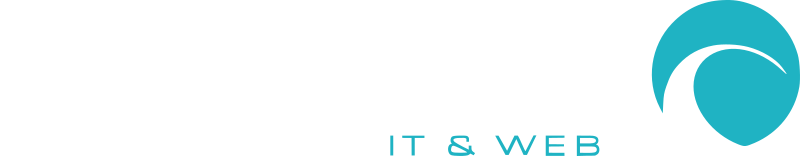 Freshwave logo with white main company name and freshwave blue strap and logo